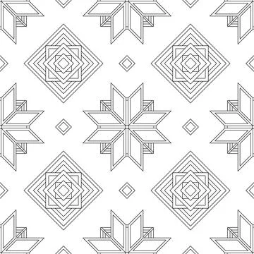 Seamless Pattern with Ornamental Composition Inspired by Ukrainian Traditio.. Stock Illustration