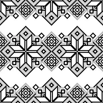 Seamless Pattern with Ornamental Composition Inspired by Ukrainian Traditio.. Stock Illustration