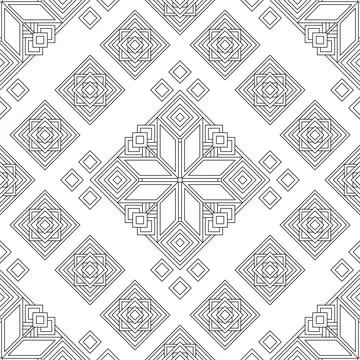 Seamless Pattern with Ornamental Composition Inspired by Ukrainian Traditio.. Stock Illustration
