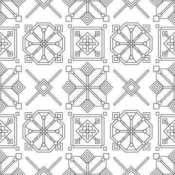 Seamless Pattern with Ornamental Composition Inspired by Ukrainian Traditio.. Stock Illustration