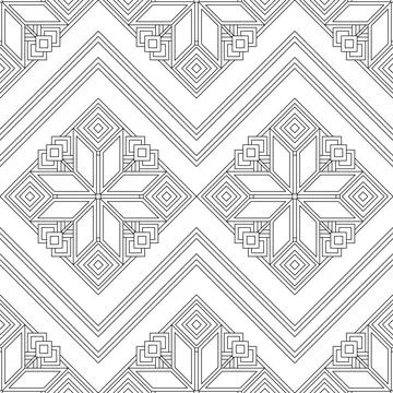 Seamless Pattern with Ornamental Composition Inspired by Ukrainian Traditio.. Stock Illustration