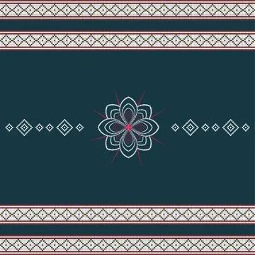 Seamless pattern ornamental fabric texture for house wall wallpaper designs.  Stock Illustration