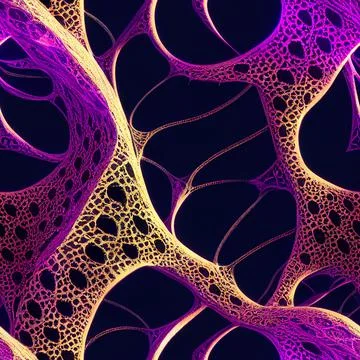 Seamless pattern of an ornamental white and purple batik cloth on a dark backgro Stock Illustration
