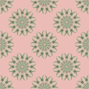 Seamless pattern with ornaments. Colorful texture for textile, wallpaper, pac Stock Illustration