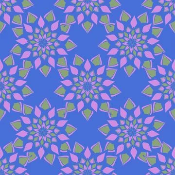 Seamless pattern with ornaments. Colorful texture for textile, wallpaper, pac Stock Illustration