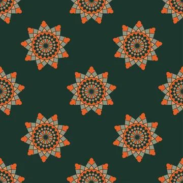 Seamless pattern with ornaments. Colorful texture for textile, wallpaper, pac Stock Illustration
