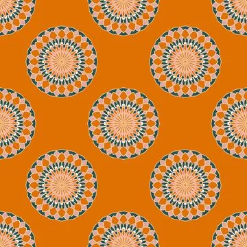 Seamless pattern with ornaments. Colorful texture for textile, wallpaper, pac Stock Illustration