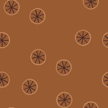 Seamless pattern ornate manhole cover with radiating dot pattern Stock Illustration