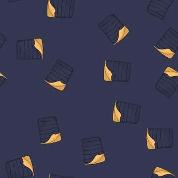 Seamless pattern outdoor bag sleeping color icon vector Illustrazione stock
