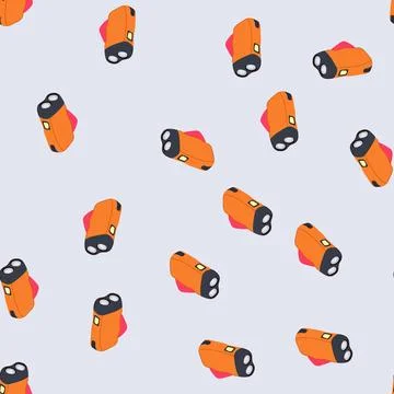 Seamless pattern outdoor hand crank flashlight cartoon vector Stockillustratie