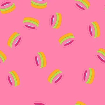 Seamless pattern outdoor inflatable swimming pool cartoon vector Stock Illustration