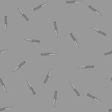 Seamless pattern outdoor knife camping cartoon vector イラスト素材