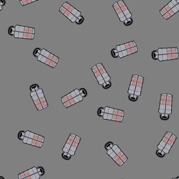 Seamless pattern outdoor vest heated cartoon vector 库存插图
