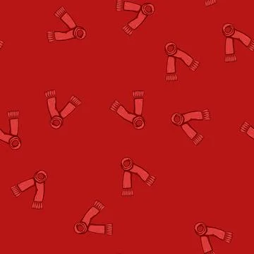 Seamless pattern outfit scarf kid cartoon vector 스톡 일러스트