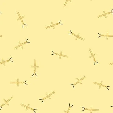 Seamless pattern outline cross christian cartoon vector Illustrazione stock