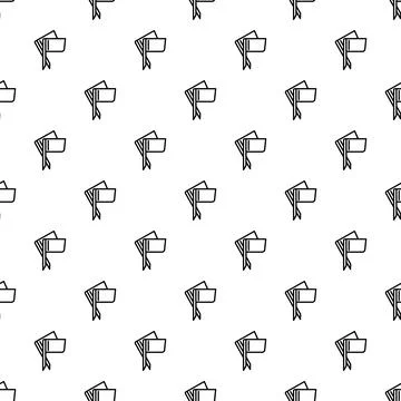 Seamless pattern with outline mail letter symbol Illustrazione stock