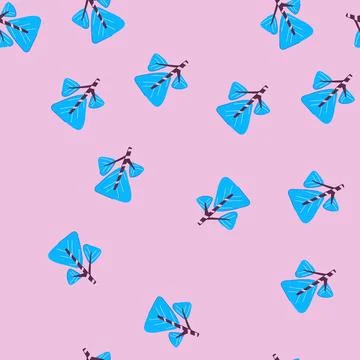 Seamless pattern outline tree doodle flat cartoon vector イラスト素材