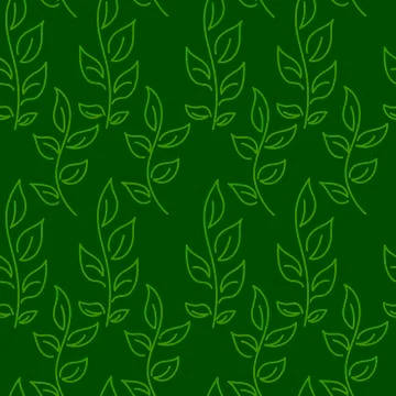 Seamless pattern. Outlines of a Branch with leaves vector illustration on a g Stock Illustration