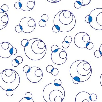 Seamless pattern with overlapping and overlapping circles Stock Illustration