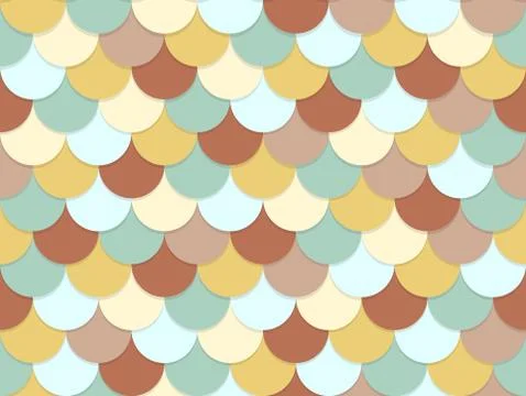 Seamless pattern of overlapping circle pastel color background 스톡 일러스트
