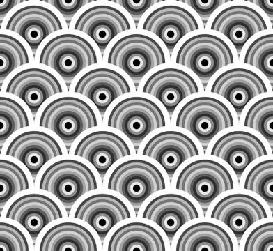 Seamless pattern with overlapping circles. Vector art. Stock Illustration