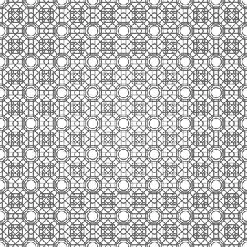 Seamless pattern with overlapping geometric shapes forming abstract ornament Illustrazione stock