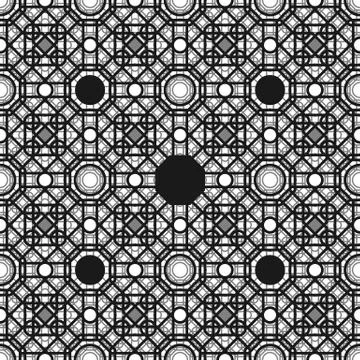 Seamless pattern with overlapping geometric shapes forming abstract ornament 스톡 일러스트