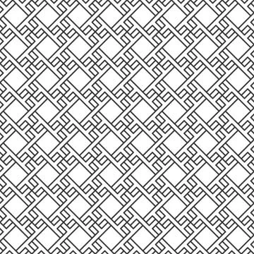 Seamless pattern with overlapping geometric square shapes forming abstract Stock Illustration