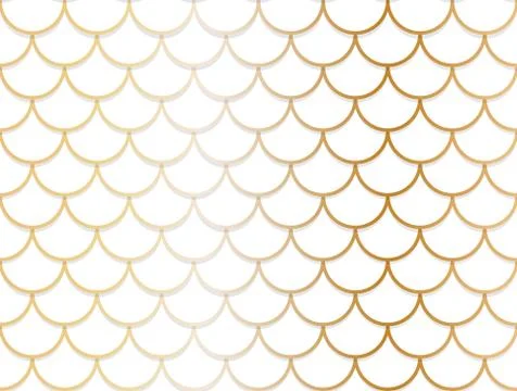 Seamless pattern of overlapping golden and white circle background 스톡 일러스트