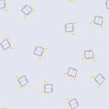 Seamless pattern overload short circuit fire cartoon vector Illustrazione stock