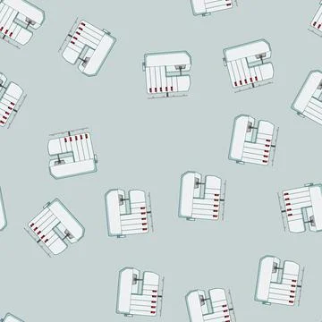 Seamless pattern overlock overlock cartoon vector 스톡 일러스트