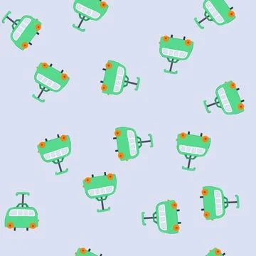 Seamless pattern pack kid luggage cartoon vector Stockillustratie