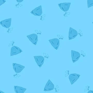 Seamless pattern pack trash bag cartoon vector Stockillustratie