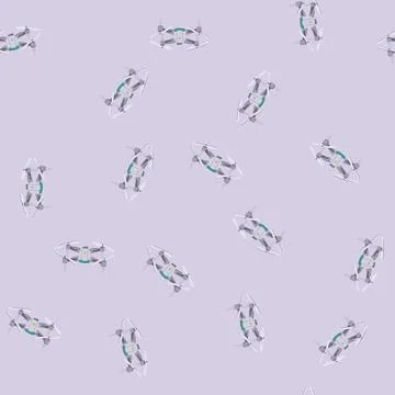 Seamless pattern package delivery drone cartoon vector Illustrazione stock