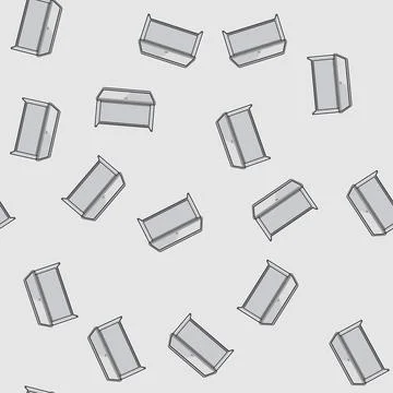 Seamless pattern Package delivery lockbox providing secure mail receiving Stock Illustration