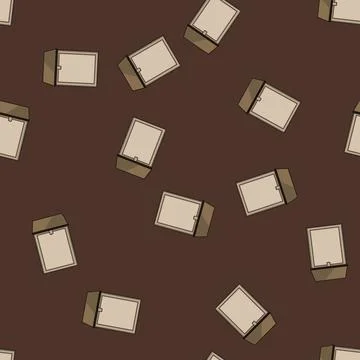 Seamless pattern Package delivery lockbox for secure home parcel receiving Stock Illustration