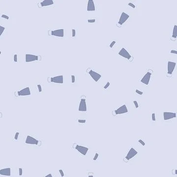 Seamless pattern package stainless bottle cartoon vector Stock Illustration