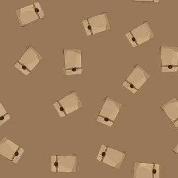 Seamless pattern packaging paper bag cartoon vector Stock Illustration