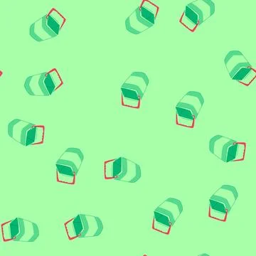 Seamless pattern packaging plastic bucket cartoon vector イラスト素材