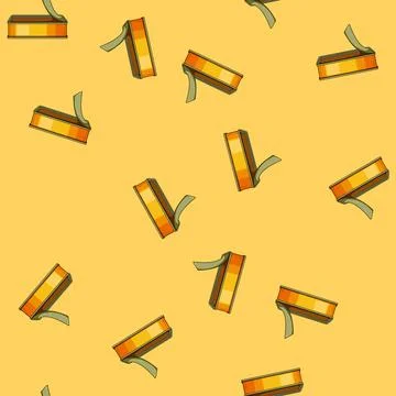 Seamless pattern packaging tin can cartoon vector Stock Illustration