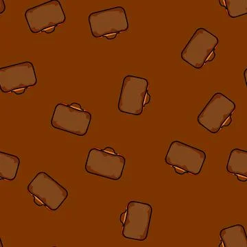 Seamless pattern Packing cube organizing travel essentials for luggage Stock Illustration
