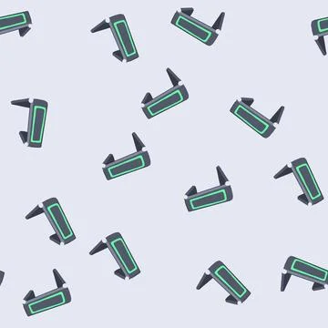 Seamless pattern pad charging stand wireless cartoon vector Illustrazione stock