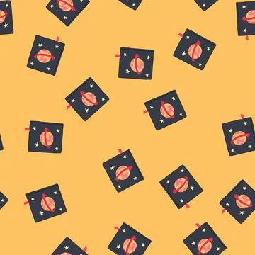 Seamless pattern pad notebook cartoon vector Illustrazione stock