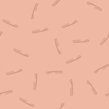 Seamless pattern paddle hair brush wooden cartoon vector 库存插图