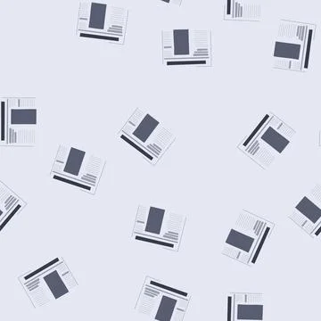 Seamless pattern page financial newspaper cartoon vector Stock Illustration