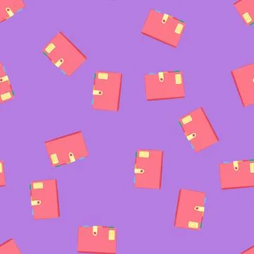 Seamless pattern page notebook cartoon vector Illustrazione stock