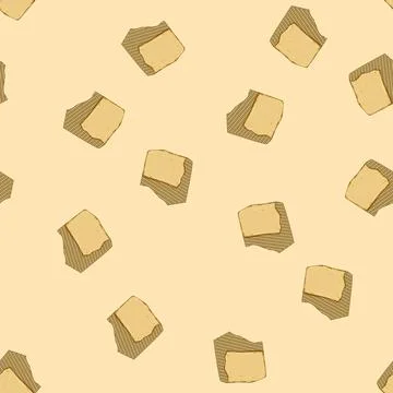 Seamless pattern page torn cardboard cartoon vector Stock Illustration