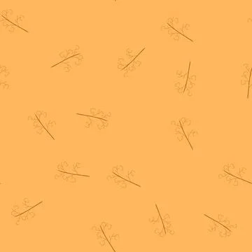 Seamless pattern paint gold leaves cartoon vector Illustrazione stock