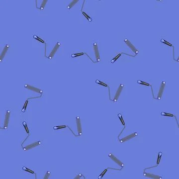 Seamless pattern Paint roller tool for renovation and home improvement Illustrazione stock