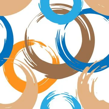 Seamless pattern. Paint strokes. Multicolored background with multicolored st Illustrazione stock